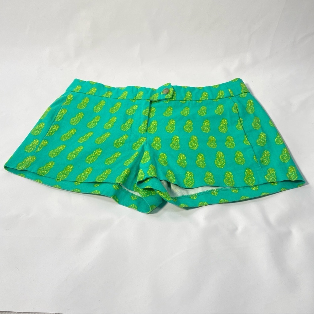 J. Crew green yellow pineapple shorts.Size 4